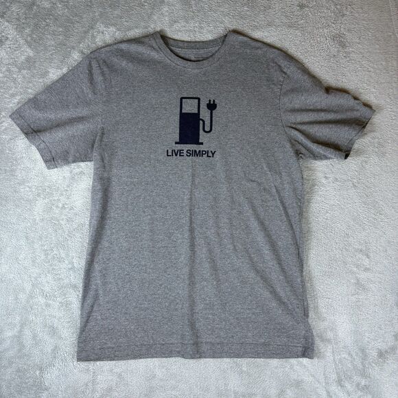 Patagonia Live Simply Short Sleeve Crew Neck T-Shirt Mens Size Medium M Grey - Picture 1 of 7